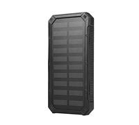 Portable Solar Power Bank Case Kit, 20000mAh Fast Charging Solar Mobile Power Bank Case DIY, with Dual USB, Use After Assembly (Black)