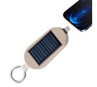 Portable Solar Power Bank: Small Wireless Charging Unit with Key Ring Attachment, 3000mAh High Capacity Battery for Mobile Devices Travel, Camping