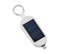 Portable Solar Power Bank: Small Wireless Charging Unit with Key Ring Attachment, 3000mAh High Capacity Battery for Mobile Devices Travel, Camping