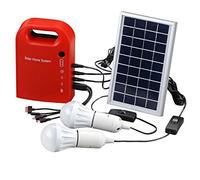 Portable Solar Power Home System Energy Kit Include 4 in 1 USB Cable Solar Panel 2 Bulbs for Lighting and Charging Everywhere