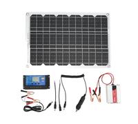 Portable Solar Power Set 12V to Inverter 30A 12V 24V Solar Charge Controller 18W 18V Solar Panel for Outdoor Camping