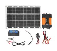 Portable Solar Power System 4000W Power Inverter 30A 12V 24V Solar Charge Controller 18W 18V Solar Panel Kit (300W 12V to 220V)