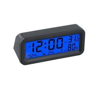 Portable Solar Powered Digital Clock for Car Displays Date, Temperature, and Day of the Week