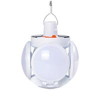 Portable Solar-Powered Light Bulb, 5 Light Modes, Waterproof Abs Led, Foldable, Emergency Use With Single Battery