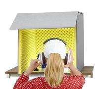 Portable Sound Booth for Studio Recording, Sound Isolation Microphone Foam Enclosure, Desktop Soundproof Box Audio Production
