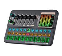 Portable Sound Card with Voice Changer, Bluetooth 5.0, Multiple Scene Modes & Effects for Live Streaming on Computer and Phone