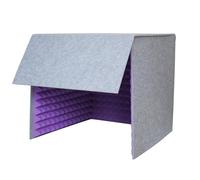 Portable Sound Isolation Booth 31.5in Desktop Soundproof Pod for Recording Acoustic Noise Reduction Right Angle Design Home Studio Essential