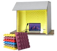 Portable Sound Recording Vocal Booth Box Desktop Soundproof Cover Vocal Booth Isolation Booth, for Sound Recording Podcasts Singing ，meeting live space
