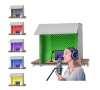 Portable Soundproof Booth for Microphone, Desktop Vocal Isolation Shield for Studio Recording, Noise Absorbing Cover to Enhance Audio Clarity