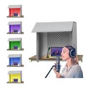 Portable Soundproof Booth for Microphone, Desktop Vocal Isolation Shield, Noise Absorbing Cover for Studio Recording and Voice Filtering