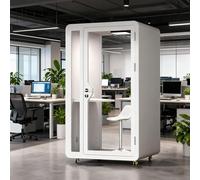 Portable Soundproof Office Pod for Private Phone Calls and Single Person Workspace with Sound Isolation