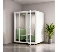 Portable Soundproof Office Pod for Private Phone Calls and Single Person Workspace with Sound Isolation