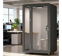 Portable Soundproof Office Pod with Desk for Quiet Meetings, Private Calls, and Study in Home or Office