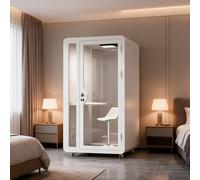 Portable Soundproof Pod for Private Phone Calls and Single Person Workspace with Sound Isolation