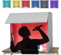 Portable Soundproof Recording Booth Desktop Isolation Cover for Music Studio Home Office Noise Reduction Sound Booth for Professional Audio Recording