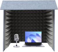 Portable Soundproof Vocal Recording Booth - Microphone Shield for Studio Recording - Clear Voice & Sound Quality Absorption - Music Production Equipment