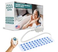 Portable Spa Bubble Bath Massager - Thermal Spa Waterproof Non-Slip Mat with Suction Cup Bottom, Motorized Air Pump & Adjustable Bubble Settings - Remote Control Included - Serenelife AZPHSPAMT22