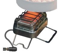 Portable Space Heater - 1.8kW Stainless Steel Camping Heater 2 in 1 Heating and Cooking Device | Compact Outdoor Gas Heater for Camping, Sende