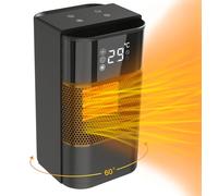 Portable Space Heater Electric Fan Small Heaters for Home Low Energy Silent Ptc with Flip and Overheat Protection 3 Adjustable Mode Thermostat Suitable for Study Office Bedroom