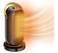 Portable Space Heater, Electric Heater Fan, Energy Efficient Electric Heaters, 600/1200W PTC Ceramic Heater with Tip-Over&Overheat Protection, 90°Oscillation,6 Modes Adjustable Heaters for Office,Home