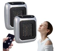Portable Space Heaters, With Remote Control, Rapid Ceramic Heating In 3 Seconds, Ptc Ceramic Heating Element, 12 Hour Timing (2pcs)