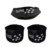 Portable Space Saving Dogs Bowl with Lanyard Travel Pet Feeding Water Dish for Outside Adventure Large Capacity