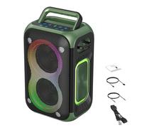 Portable Speaker, 60W High Power Bluetooth Speaker, 8000mAh Battery with RGB Lights, Ideal for Home Outdoors Party (Green)