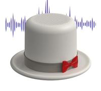 Portable Speaker | Top Hat Shape Sound Box,Magnetic Wireless Speaker with Phone Stand | for Car Picnic Party Travel Beach Fitness Workout Home Study Room