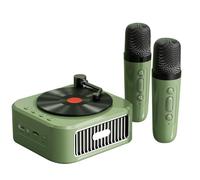 Portable Speaker Vintage CD Record Style BT5 3 Technology with Two Microphones Stereo Scene Sound AUX USB Flash Drive TF Card 10H Long Playtime