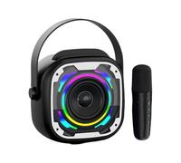 Portable Speaker with Microphone, Karaoke Machine, Wireless Microphone with Speaker - PA Systems, Outdoor Boombox, Music Amplifier with Handle and RGB Lights for Outdoor