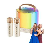 Portable Speaker with Microphone - Wireless Outdoor Small Audio, 4.09x3.39 Inches Powerful Coil Entertainment Tool with Wireless Connection, Sound Amplifier Boombox for Friends Parties