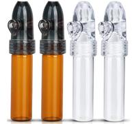 Portable Spice Dispenser, with Knob Switch Storage Bottle, Salt and Pepper Shakers Storage Bottle for Outdoor Camping Travel (4 Pack)