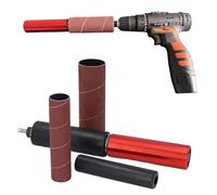 Portable Spindle Sander Adapter, 3/8in Mandrel Hand Held Rubber Sanding Drum Set, Drive Drill Press Sanding Drum and Spindle Sander Sleeves, 10 Piece