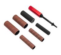 Portable Spindle Sander Hand-Held Rubber Sanding Drum for Drill 4-1/2" x 1-1/2" and 4-1/2" x 1"(Red)