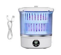Portable Spinner - 23cm 3L Mini Device Compact Cleaning, Smart Screen Laundry System, Stable Grip Base USB Powered Wash Unit With Water Exit Flows Control | RV Camping Hostel Use For Hosiery