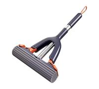 Portable Sponge Mop - Self Squeeze Floor Cleaner, Highly Absorbent Short Mop, Sturdy Handle for Tile Glass Bathroom, Window Hotel Desktop Travel Home Kitchen, Floor Cleaning Tool for Quick Maintenance