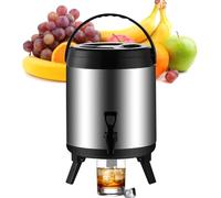 Portable Sports Beverage Cooler With Faucet And Folding Legs - Thickened Insulation Layer Drink Dispenser | 6L/8L/10L Hot Cold Coffee Maker For Outdoor Camping Fishing Picnics | Stainless Steel PU Foa