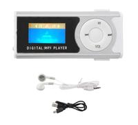 Portable Sports Mp3,Mp3 Player, Flashlight Mini Backclip Lcd Mini Screen Music Media Player, Mini Mp3 with Headphones, Lightweight and Portable, for Swimming Bathing Diving Students Running(silver)