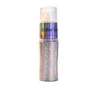 Portable Spray Glitter Body, Party Makeup Highlighter, Shiny Glitter Mist with Fine, Compact Cosmetic Accessory for Face Skin Fabric Outfit Costume Women Girls Kids