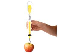 Portable Spring Scale, Manual Force Dynamometer, 9.84x0.98x0.98 Inch Physics Tool Hook, Newton Tension Device with Rings, Science Classroom Supply with Clear Build, Education Meter for Laboratory Use