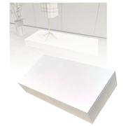 Portable Square Display Pedestal Stand - No Assembly Required Mannequin Platform Base for Home & Retail - 440 lbs Capacity 50x50x10cm Stylish White Design