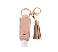 Portable Squeeze Bottle Empty Leakproof Travel Bottle With Leather Keychain Holder For Hand Refillable