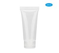 Portable Squeeze Plastic Bottle for Shampoo and Lotion, 20ml Travel Tube, Clear Recyclable Empty Container for Shower Gel and Toiletries