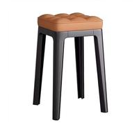 Portable Stackable Dining ChairsBackless Upholstered Design with Durable Plastic LegsSpaceSaving Brown Chairs for Restaurants Kitchens and ClassroomsEasy Storage Solution