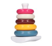 Portable Stacked Circle Toy for Kids, Ring Stacker Toy for Developing Fine Motor Skills, Great Addition to Educational Environments, Plastic Material