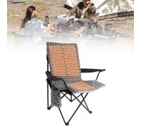 Portable Stadium Seat Cushion, Foldable Cordless Heating Pad, Lightweight USB Heated Stadium Seats for Bleachers, 3 Gears Adjustable Heated Camping Chair with Pocket