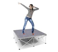 Portable Stage Platform 4x4, Foldable Dance Stage Platform with Interlocking System, Selectable Height Stable Modular Stage Kit for Music Performance Drum(H 60cm/23.6in)