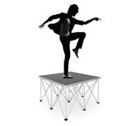Portable Stage Platform 4x4 Ft, 20 40 60 80 cm High Selectable Height Stage Platform for Talk Show, Connectable Wedding Stage Platform with Foldable Riser(H40CM)