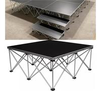 Portable Stage Platform, aluminu, Heavy Duty Modular Platform, Easy to Carry Assemble for Performances at School Auditoriums Concerts Restaurants Bars, 39.3in(100 * 100 * 40cm)