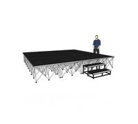 Portable Stage Platform - Connectable Modular Kit Based Entertainment Riser Performance Deck Stand for Wedding Dancers(122x122x60cm)